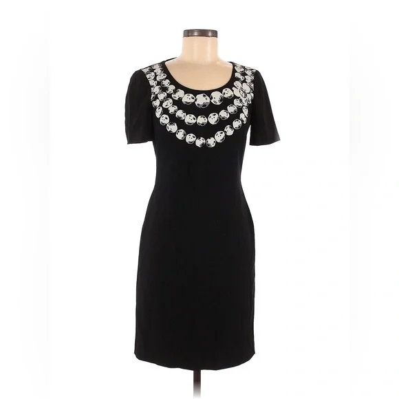 moschino cheap and chic black dress Moschino Cheap and Chic Black Shift Dress with white collar and attach   The Hangout